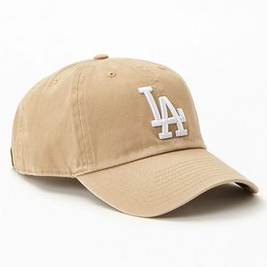 47 BRAND KHAKI DODGERS CLEAN UP STRAPBACK HAT